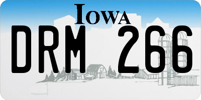 IA license plate DRM266