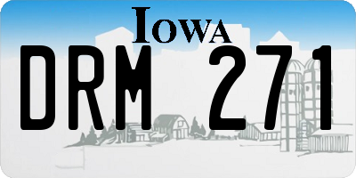 IA license plate DRM271