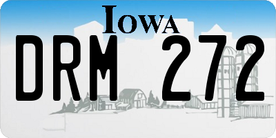 IA license plate DRM272