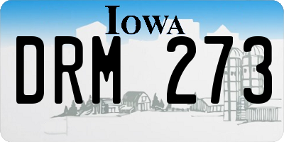 IA license plate DRM273