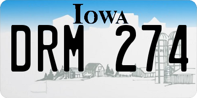 IA license plate DRM274