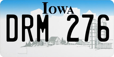 IA license plate DRM276