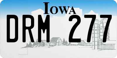 IA license plate DRM277
