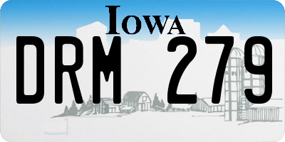 IA license plate DRM279