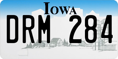 IA license plate DRM284