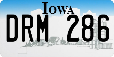 IA license plate DRM286