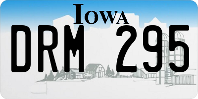 IA license plate DRM295