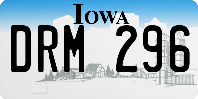 IA license plate DRM296