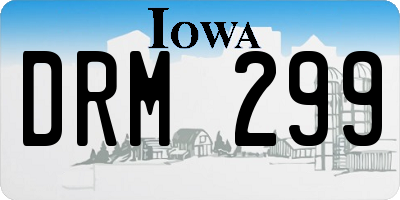 IA license plate DRM299