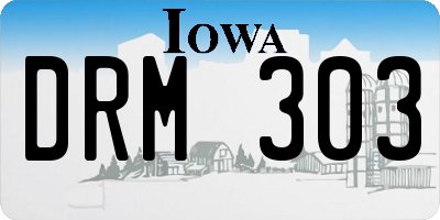 IA license plate DRM303