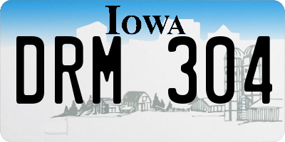 IA license plate DRM304
