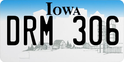 IA license plate DRM306