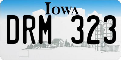 IA license plate DRM323