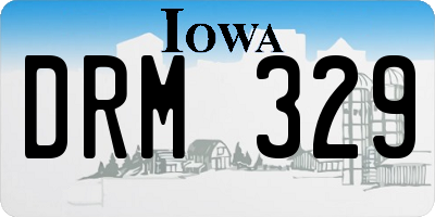 IA license plate DRM329