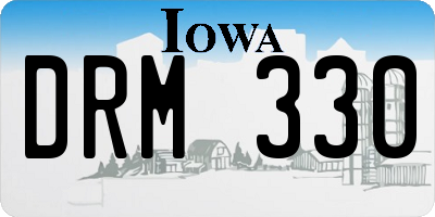 IA license plate DRM330