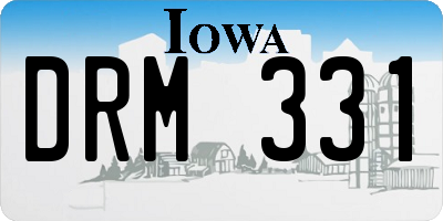 IA license plate DRM331