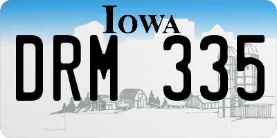IA license plate DRM335