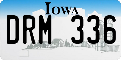 IA license plate DRM336