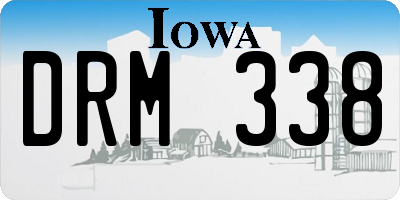 IA license plate DRM338