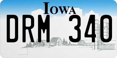 IA license plate DRM340