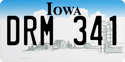 IA license plate DRM341