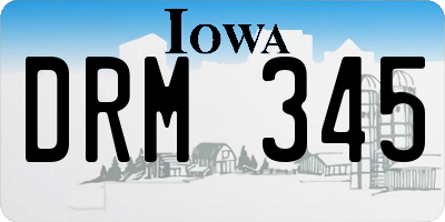 IA license plate DRM345