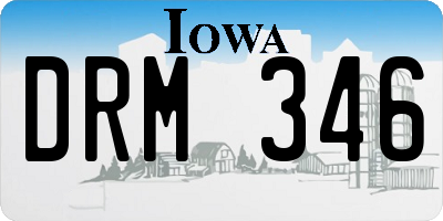 IA license plate DRM346