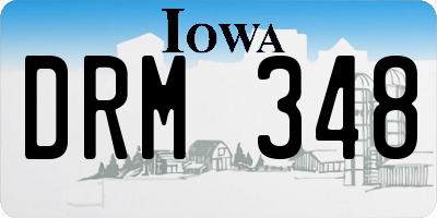 IA license plate DRM348