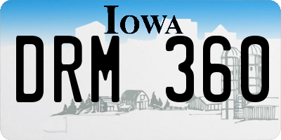 IA license plate DRM360