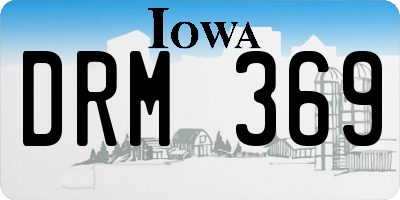 IA license plate DRM369