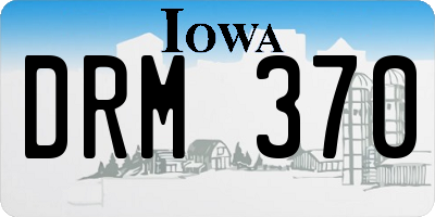 IA license plate DRM370