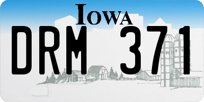 IA license plate DRM371
