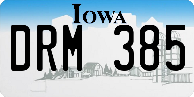 IA license plate DRM385