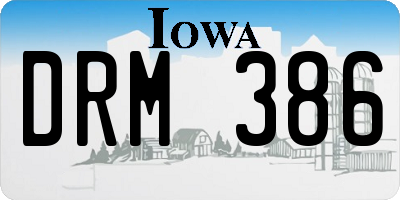 IA license plate DRM386