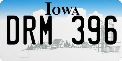 IA license plate DRM396