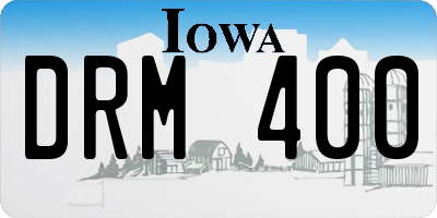 IA license plate DRM400