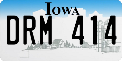 IA license plate DRM414