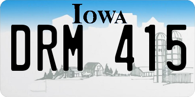 IA license plate DRM415