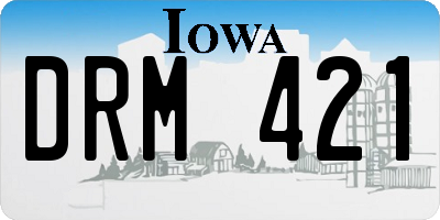 IA license plate DRM421