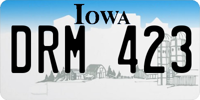 IA license plate DRM423
