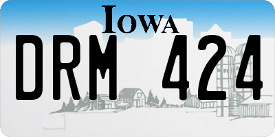 IA license plate DRM424