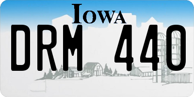 IA license plate DRM440
