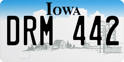 IA license plate DRM442