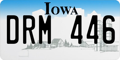IA license plate DRM446
