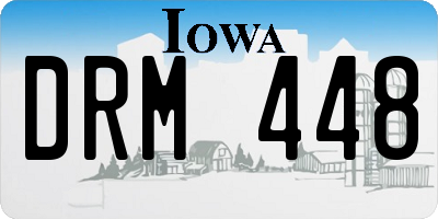 IA license plate DRM448