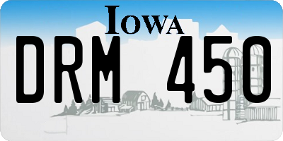IA license plate DRM450