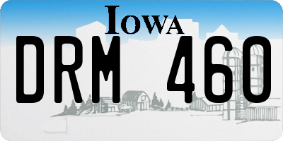 IA license plate DRM460