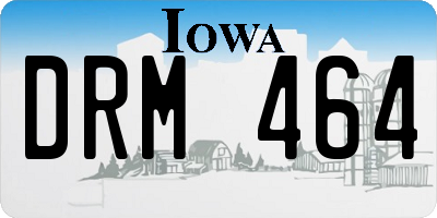 IA license plate DRM464