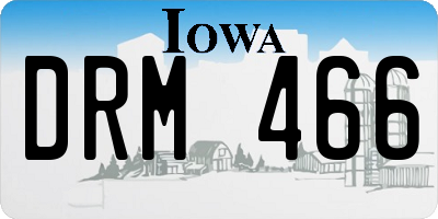 IA license plate DRM466