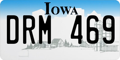 IA license plate DRM469